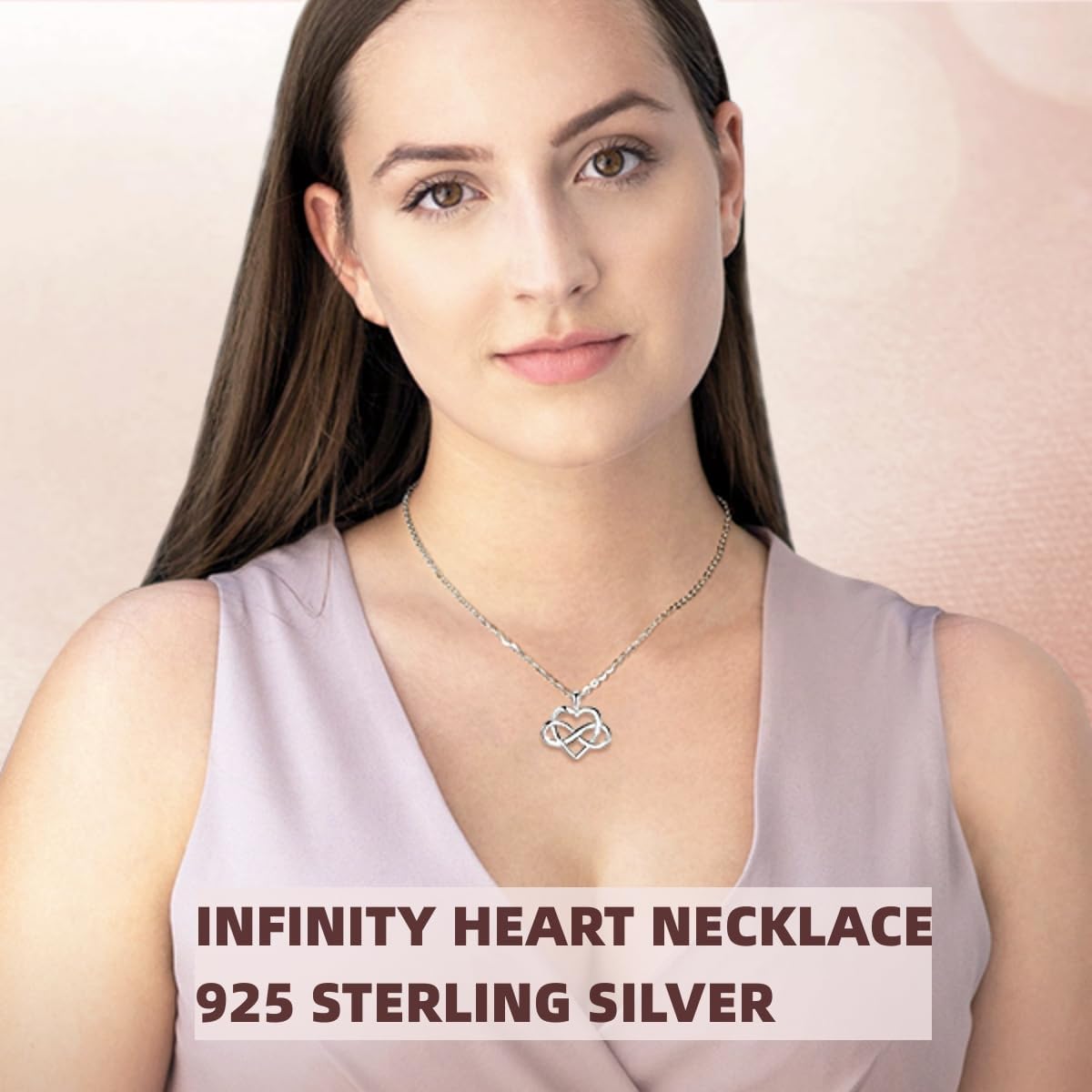 Infiniy Heart Necklace 925 Sterling Silver I Love You Gifts for Women Girlfriend Birthday Valentines Mothers Day Jewellery Present Ideas for Her